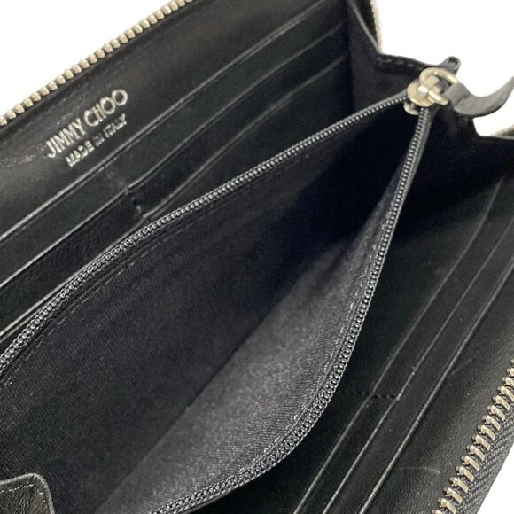 Auth JIMMY CHOO Philippa Black Leather Long Wallet - Picture 4 of 6